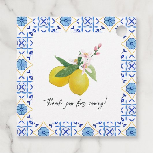 ラ地中海のドルチェヴィタレモンをテーマにした結婚もの フェイバータグ (裏面)