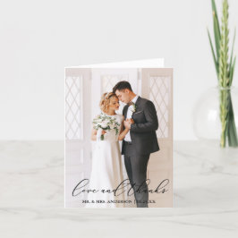 ラ感謝していエレガントヴ・結婚書道の写真集 サンキューカード
