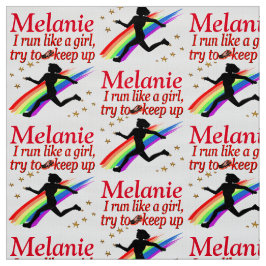 ラ素晴らしンナー少女パーソナライズされた織物 ファブリック