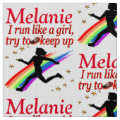 ラ素晴らしンナー少女パーソナライズされた織物 ファブリック (クローズアップ)