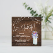 ラ素朴イト瓶に祝山花を 招待状 (スタンド正面)