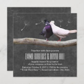 『ラ素朴ブ·バーズ·アンド·ダンデリオン·チャル結婚クボードズ』 招待状 (正面/裏面)