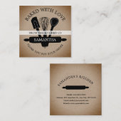 ラ素朴焼いたブオーダー スクエア名刺 (正面/裏面)