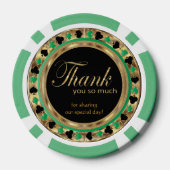 ラ結婚したスベガス – ありがとう |緑 ポーカーチップ (裏面)