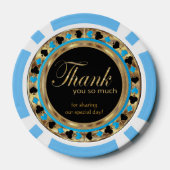 ラ結婚したスベガス – ありがとう |青 ポーカーチップ (裏面)