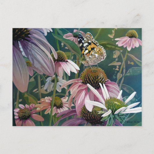 ラ絵を描ディレディ・バタフライ・コンフォローズ水彩画 ポストカード (正面)
