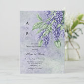 ラ絵を描ベンダー結婚藤お祝い 招待状 (スタンド正面)