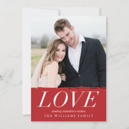 ラ絵を描モダンブフォトバレンタインデイカード シーズンカード