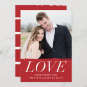 ラ絵を描モダンブフォトバレンタインデイカード シーズンカード (正面/裏面)