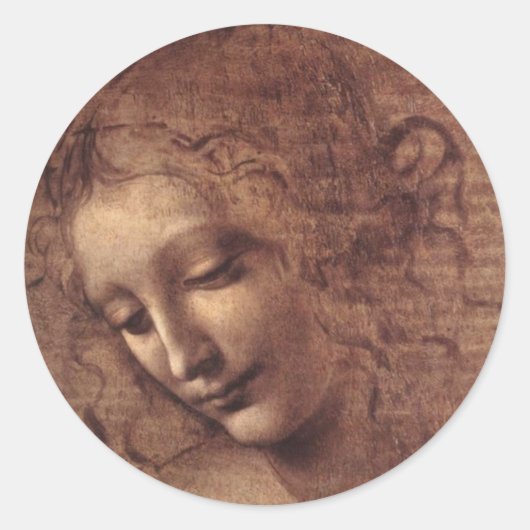 ラ肩甲状女性頭 ラウンドシール (正面)