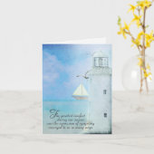 ラ航海のイトハウス感謝してい悔やみや弔慰ユー カード (黄色い花)