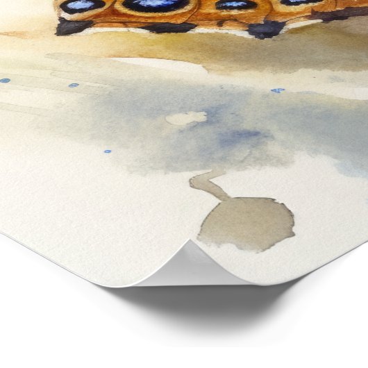 ラ色彩の鮮やかディ・バタフライ・アートプリントポスター ポスター (角)