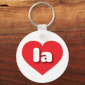 ラ赤いハート – 私は愛ラ キーホルダー (正面)