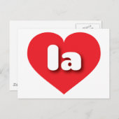 ラ赤いハート – 私は愛ラ ポストカード (正面/裏面)