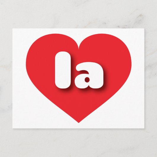 ラ赤いハート – 私は愛ラ ポストカード (正面)