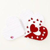 ラ赤と白ブハートハート ノートブック (内部)