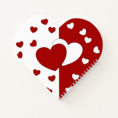 ラ赤と白ブハートハート ノートブック (裏面)