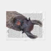 ラ間抜けマ フリースブランケット (正面(横))