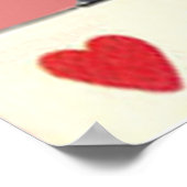 ラ風変わりンプ光おもしろいハートバレンタイン ポスター (角)