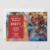 💀ラ鮮やかカラベラ青 招待状 (正面)