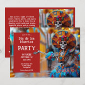 💀ラ鮮やかカラベラ青 招待状 (正面/裏面)