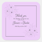 ラ이트ライラックの アネモネ スクエアシール (正面)