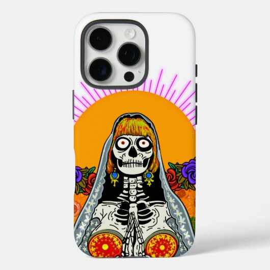 ラ・カトリーナモダンインカラフルアスタイル Case-Mate iPhoneケース (裏面)