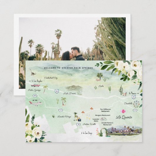 ラ・キンタでの結婚式ウィークエンド | スケジュールカード エンクロージャーカード (正面/裏面)