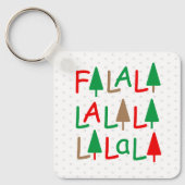 ラ…クリスマスツリーズグリーンレッドスノーフレーク キーホルダー (正面)