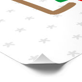 ラ…クリスマスツリーズグリーンレッドスノーフレーク ポスター (コーナー)