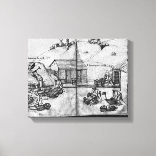 ラ・クロワ鉱山の銀鉱山 キャンバスプリント (正面)