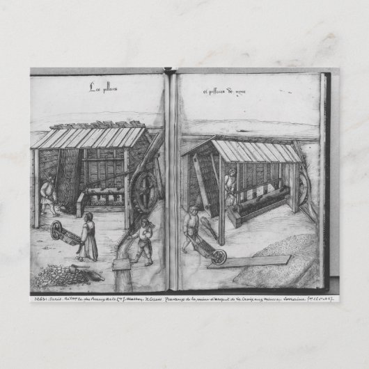 ラ・クロワ・オ・ミーヌの銀山, ロレーヌ地方 ポストカード (正面)