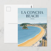 ラ・コンチャ海岸 スペイン ポストカード (正面/裏面)