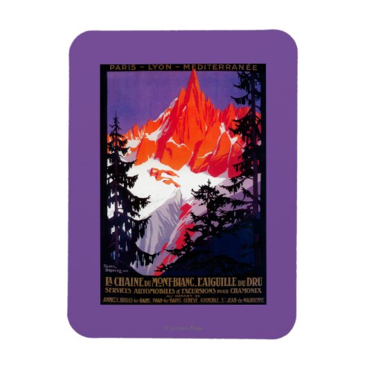 ラ・シャイン・デ・モンブランヴィンテージポスターEurope マグネット (縦)