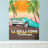 ラ・ジョラコーヴカリフォルニア旅行ポスター キャンバスプリント (インサイチュ (ウッドフロア))