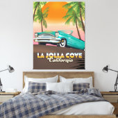 ラ・ジョラコーヴカリフォルニア旅行ポスター キャンバスプリント (インサイチュ (寝室))