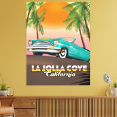 ラ・ジョラコーヴカリフォルニア旅行ポスター キャンバスプリント (インサイチュ (リビング))