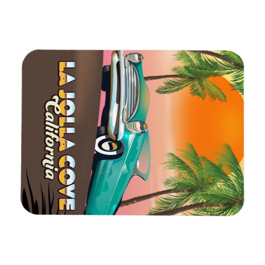 ラ・ジョラコーヴカリフォルニア旅行ポスター マグネット (横)