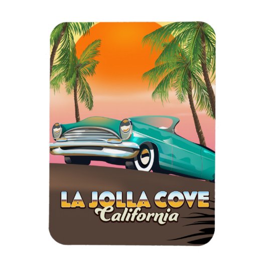 ラ・ジョラコーヴカリフォルニア旅行ポスター マグネット (縦)