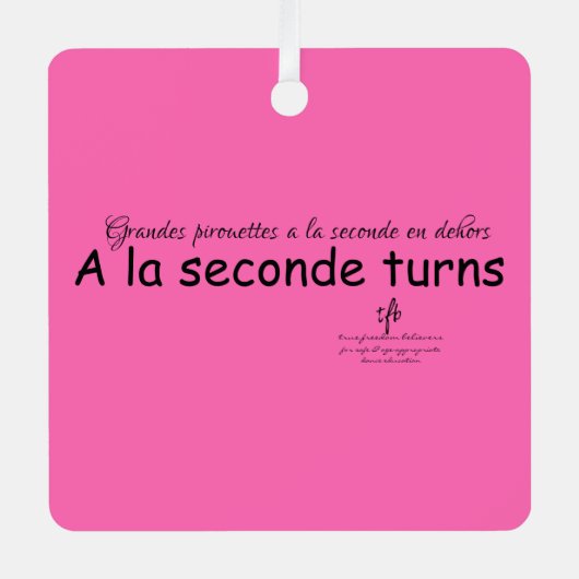 ラ・セカンデがホットピンクとブラックのSqを回す。 メタルオーナメント (正面)