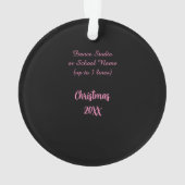 ラ・セコンドが黒桃色に変わる オーナメント (裏面)