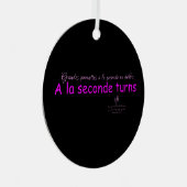 ラ・セコンドが黒桃色に変わる メタルオーナメント (正面右)