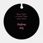 ラ・セコンドが黒桃色に変わる メタルオーナメント (裏面)