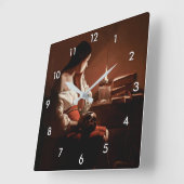 ラ·ツアー·マグダレネ·ウィズ·喫煙·フレーム スクエア壁時計 (傾斜)