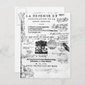 『ラ・デファンス・エ・イリュストラシオン』の扉絵 ポストカード (正面/裏面)