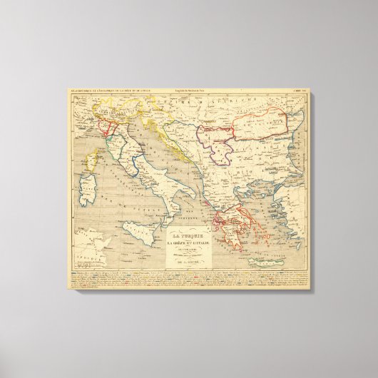 ラ・トルキー、ラ・グレース・エ・リタリー1700 a 1840 キャンバスプリント (正面)