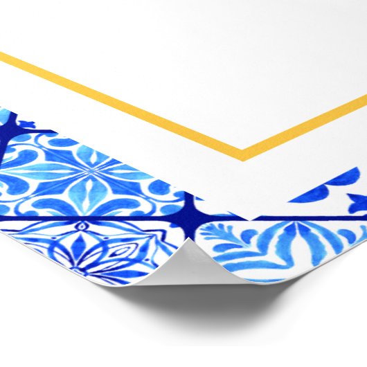 ラ・ドルチェ・ヴィタ地中海の結婚の歓迎ポスター ポスター (角)