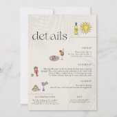 ラ・ドルチェ・ヴィタ | イタリアンサマー バチェロレッテ 招待状 (裏面)