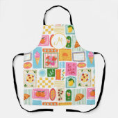 ラ・ドルチェ・ヴィタ イタリア フレンチ カラフル オーダーメイド エプロン (正面)