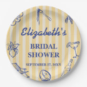 ラ・ドルチェ・ヴィタ レモン イタリアン ブライダルシャワー ペーパープレート (正面)